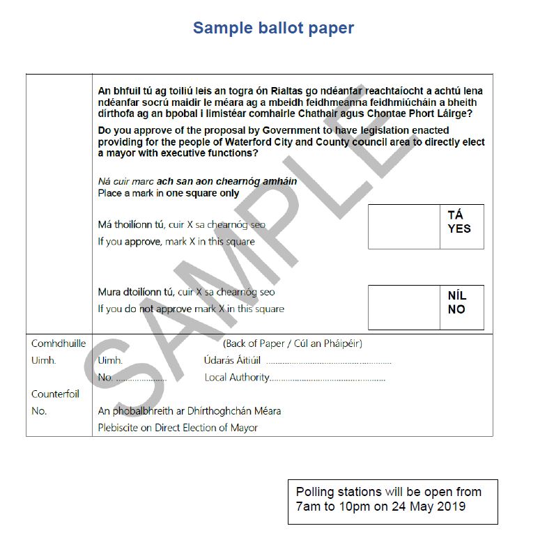 Plebiscite ballot