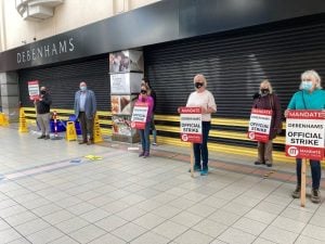 debenhams worker strike waterford