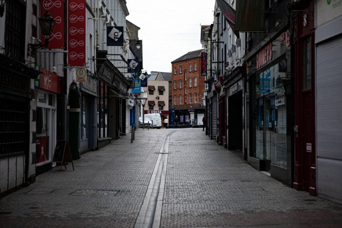 empty george's street in waterford