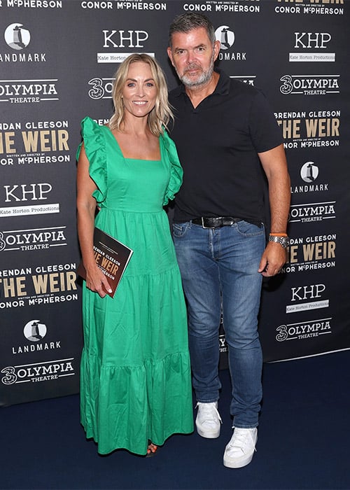 Kathryn Thomas and Padraig McLoughlin at the opening night of the Landmark Productions and Kate Horton Productions presentation of The Weir in association with 3Olympia Theatre, Dublin. Pic: Brian McEvoy