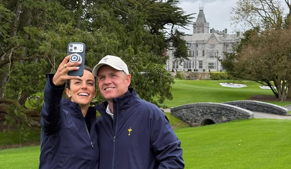 Diane and Luke Donald at Adare Manor ahead of the Ryder Cup. Pic: Diane Donald / Instagram