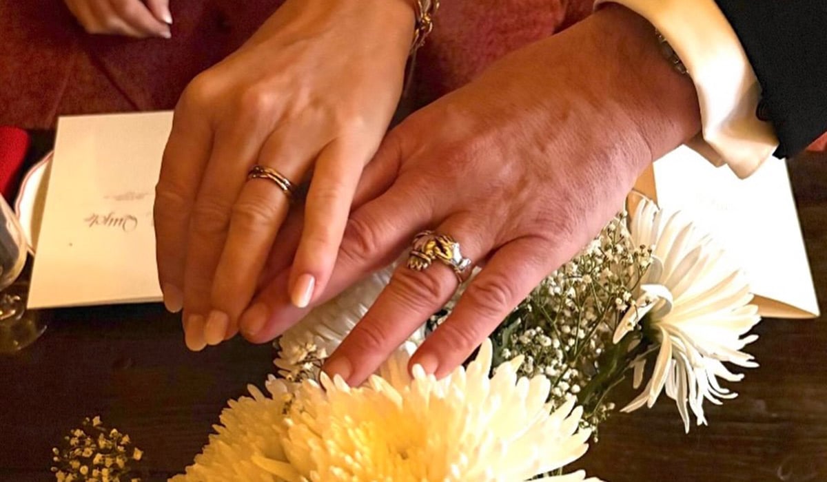 Yvonne Connolly and her husband John's hands on their wedding day in New York. Pic: Yvonne Connolly / Instagram