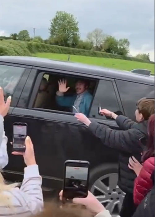 Brad Pitt in Laois. Pic: RTE News
