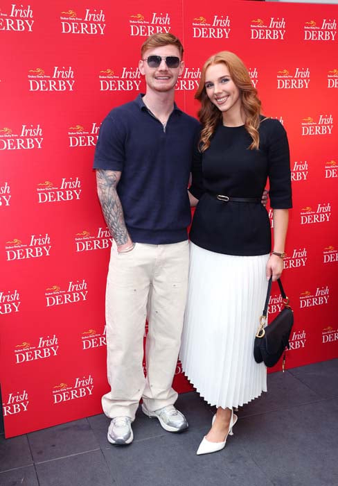 Jack Keating and Ali Keating at the Best Dressed Energy celebration for the Dubai Duty Free Irish Derby at The Dylan Hotel. Pic: Brian McEvoy