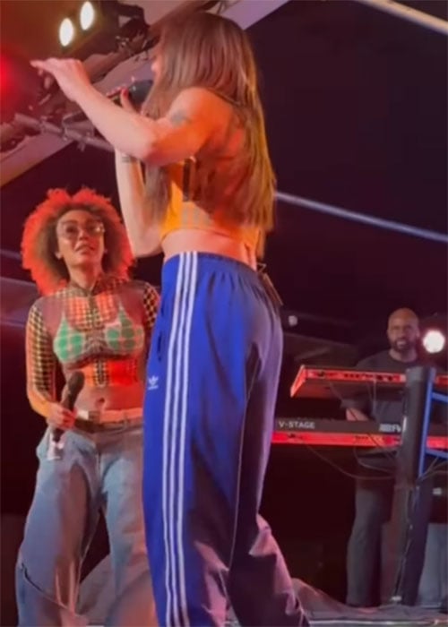 Mel C and Mel B performing on stage together in Leeds for the first time since 2019. Pic: Instagram: Mel C