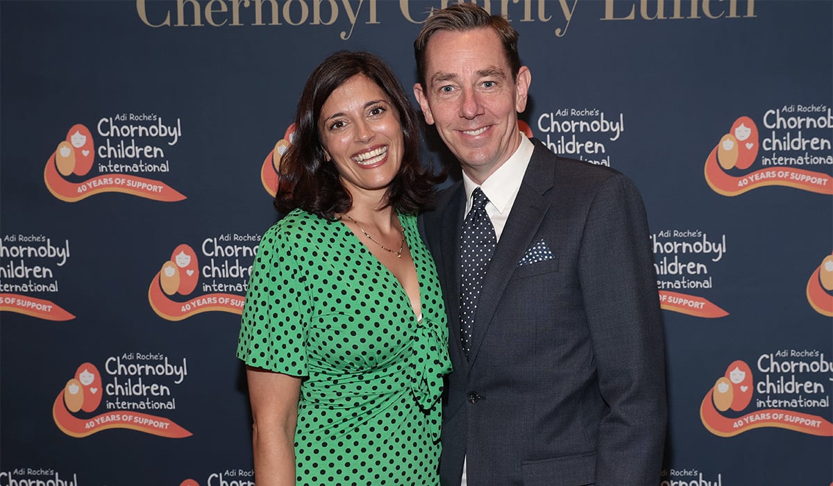 Ryan Tubridy and his wife Dr Clare Kambamettu at Noel and Liz's Chornobyl Lunch at the InterContinental Dublin. Pic: Brian McEvoy