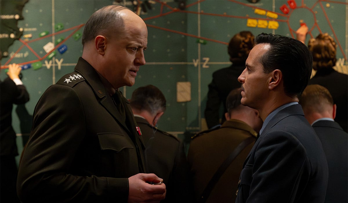 Brendan Fraser and Andrew Scott in "Pressure" (2026). Pic: Focus Features/StudioCanal