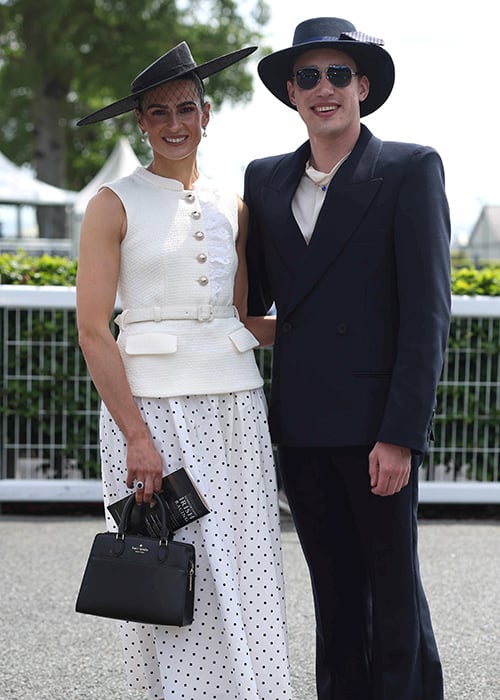 Katie Young, Kildare town and Michael Fitzpatrick, from Stradbally, Laois at the Tattersalls Irish Guineas at The Curragh Racecourse. Pic: Damien Eagers Photography