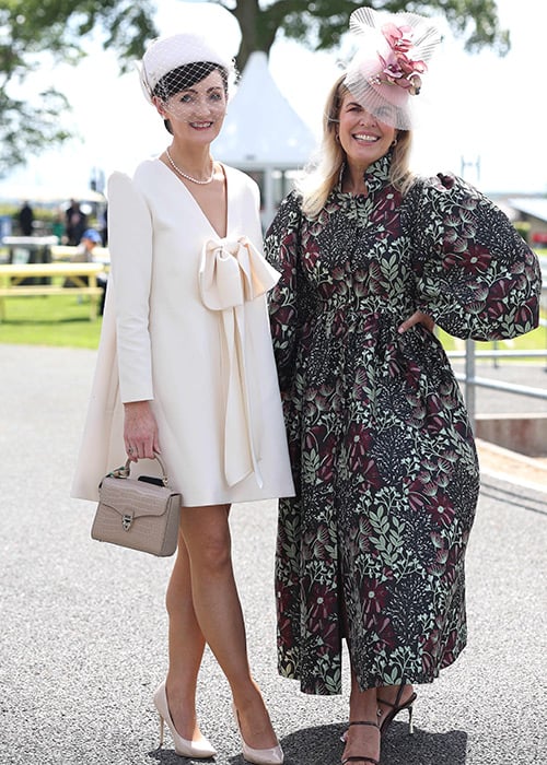 Judges, Marietta Doran and Lisa Toomey, at the Tattersalls Irish Guineas at The Curragh Racecourse. Pic: Damien Eagers Photography