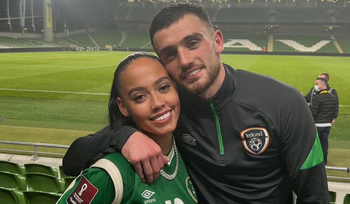 Troy Parrott and his girlfriend Lauren. Pic: Lauren Bowry / Instagram