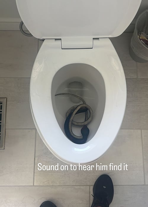 Wendy pranks Shane Lowry. Pic: Wendy Lowry/Instagram