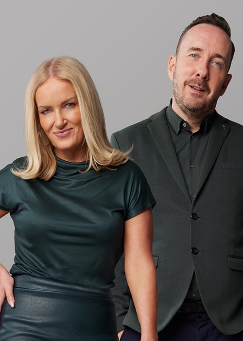 Ciara Kelly and Shane Coleman are set to co-present The Hard Shoulder from February 2026. Pic: Newstalk