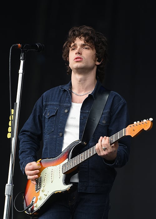 LEEDS, ENGLAND - AUGUST 27: (EDITORIAL USE ONLY) Elijah Hewson of Inhaler performs on Day 3 of Leeds Festival 2023 at Bramham Park on August 27, 2023 in Leeds, England. (Photo by Matthew Baker/Getty Images)