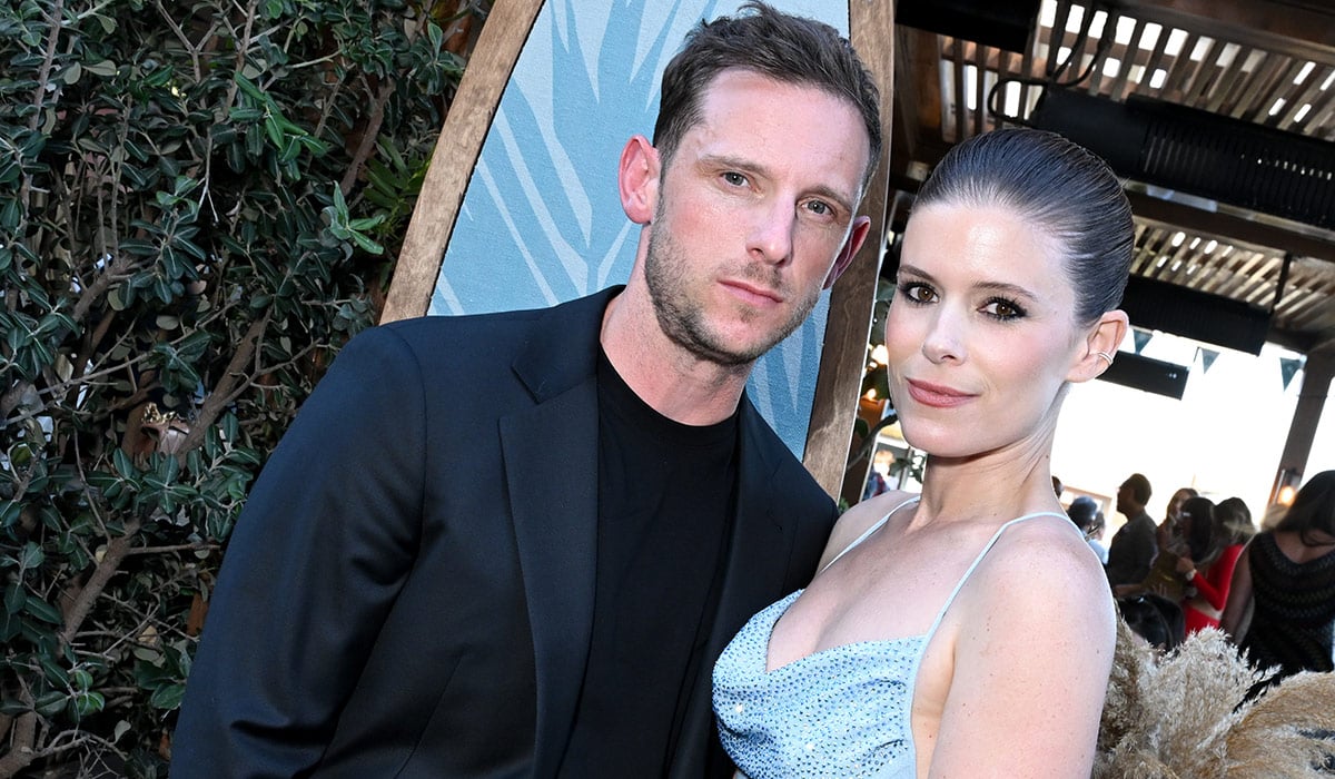 Jamie Bell and Kate Mara at the Giorgio Armani Mare 2024 Collection Pop Up at Little Beach House Malibu on July 16, 2024 in Malibu, California. (Photo by Gilbert Flores/WWD via Getty Images)