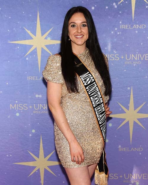 Finalist Sarah Lumbroso pictured at the launch party for Miss Universe Ireland 2026 at Bewley's Cafe in Grafton Street, Dublin. Pic: Brian McEvoy