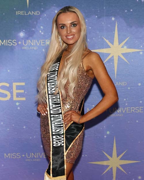Finalist Rachel McAlinden pictured at the launch party for Miss Universe Ireland 2026 at Bewley's Cafe in Grafton Street, Dublin. Pic: Brian McEvoy