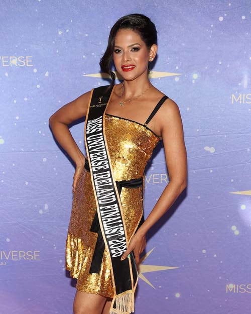 Finalist Maksuda Akhter pictured at the launch party for Miss Universe Ireland 2026 at Bewley's Cafe in Grafton Street, Dublin. Pic: Brian McEvoy