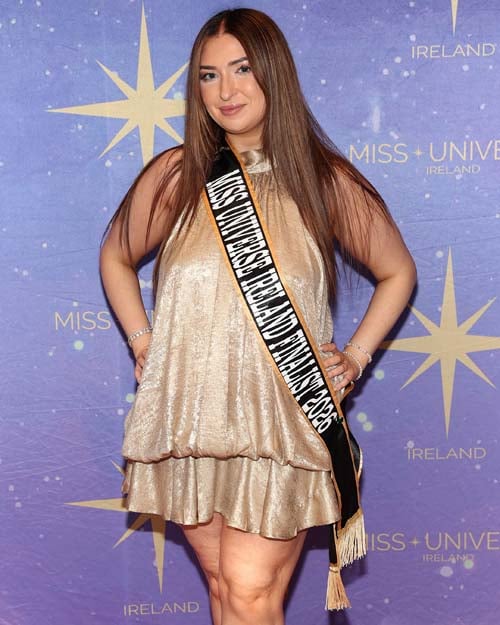 Finalist Patricia Furdui pictured at the launch party for Miss Universe Ireland 2026 at Bewley's Cafe in Grafton Street, Dublin. Pic: Brian McEvoy