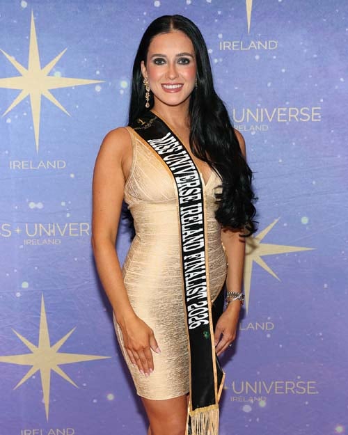 Finalist Eileen Coyle pictured at the launch party for Miss Universe Ireland 2026 at Bewley's Cafe in Grafton Street, Dublin. Pic: Brian McEvoy