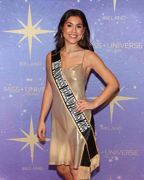 Finalist Rita Paulino pictured at the launch party for Miss Universe Ireland 2026 at Bewley's Cafe in Grafton Street, Dublin. Pic: Brian McEvoy