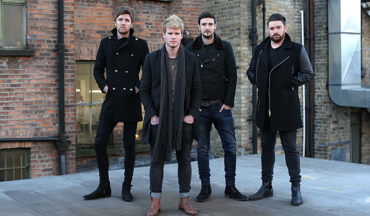 Steve Garrigan, Jason Boland, Mark Prendergrast, Vincent May, Conor Linnane, members from Irish rock band 'Kodaline'. Pic: Fran Veale