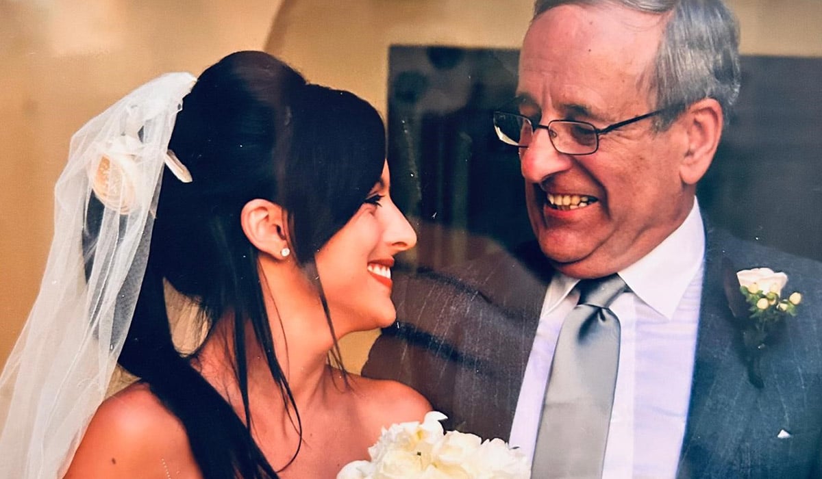 Lucy Kennedy and her dad on her wedding day. Pic: Lucy Kennedy
