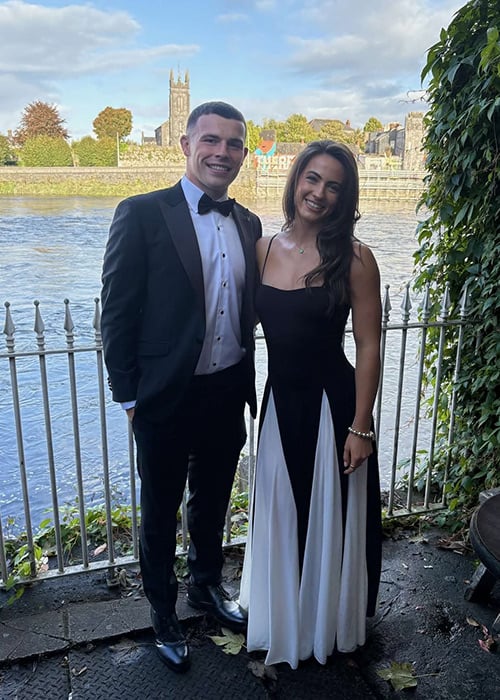 Munster's Calvin Nash and Ciara O'Brien. Pic: Calvin Nash / Instagram