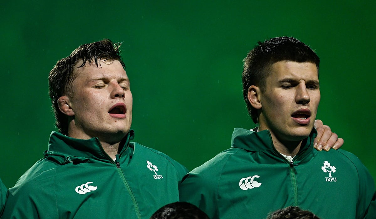 Cian and Sam Prendergast. Pic: Ramsey Cardy/Sportsfile