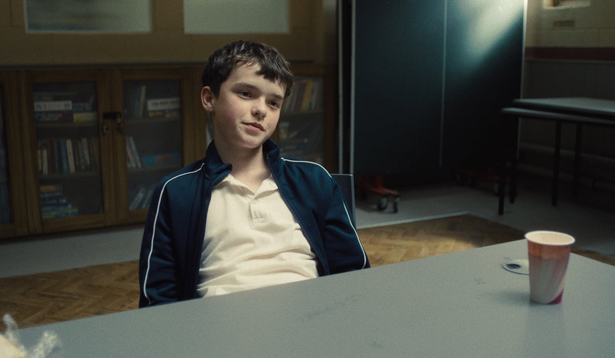 Adolescence. Owen Cooper as Jamie Miller in Adolescence. Cr. Courtesy of Netflix © 2024