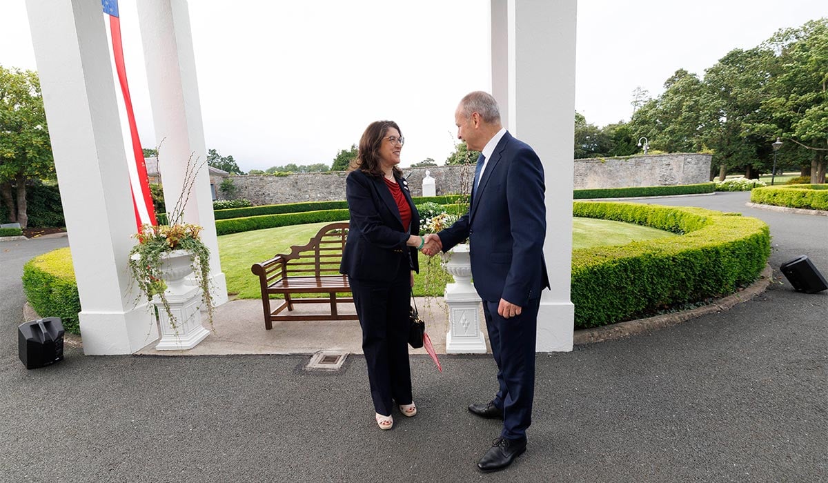 U.S. Ambassador to Ireland Edward S. Walsh hosted a major celebration of America’s 250th Independence Day at Deerfield, the official residence of the U.S. Ambassador in Phoenix Park. Pic: Conor McCabe Photography