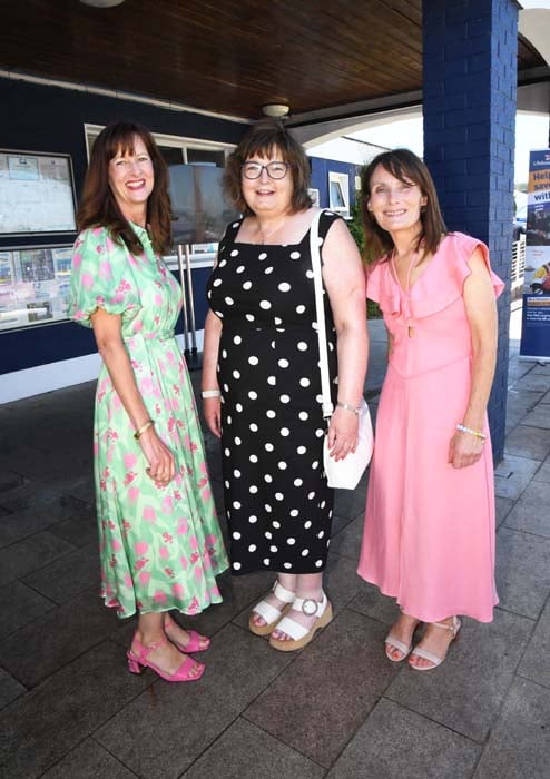 Christine Haugh, Mary Cronin & Maura Quinn at the Cork Week Ladies Day, RCYC, in aid of Crosshaven RNLI. Pic: Siobhán Russell