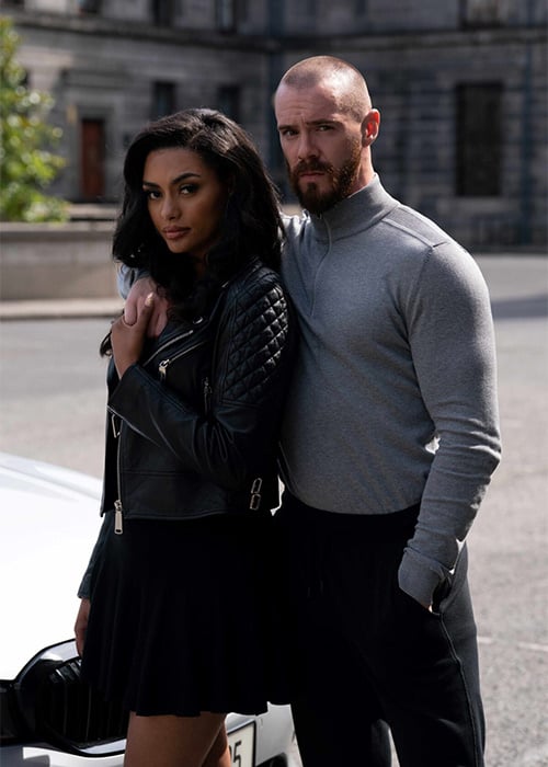 Yasmin Seky as Nikita and Sam Keeley as Viking in Kin. Pic: RTÉ