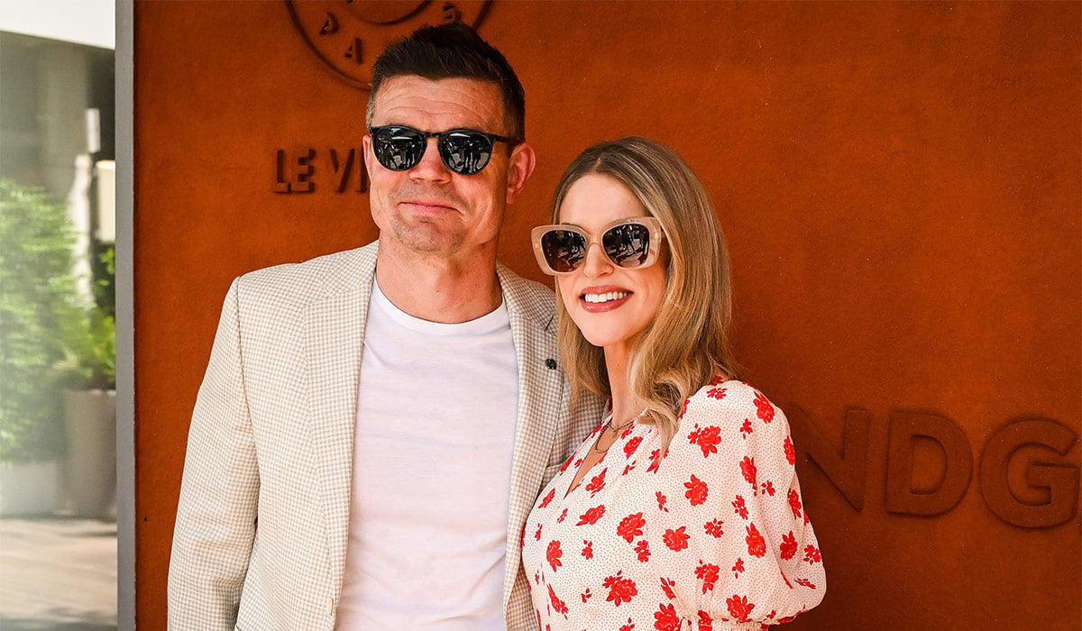 Amy Huberman and Brian O'Driscoll during the third day of the Roland-Garros 2026, French Open. Pic: Shutterstock