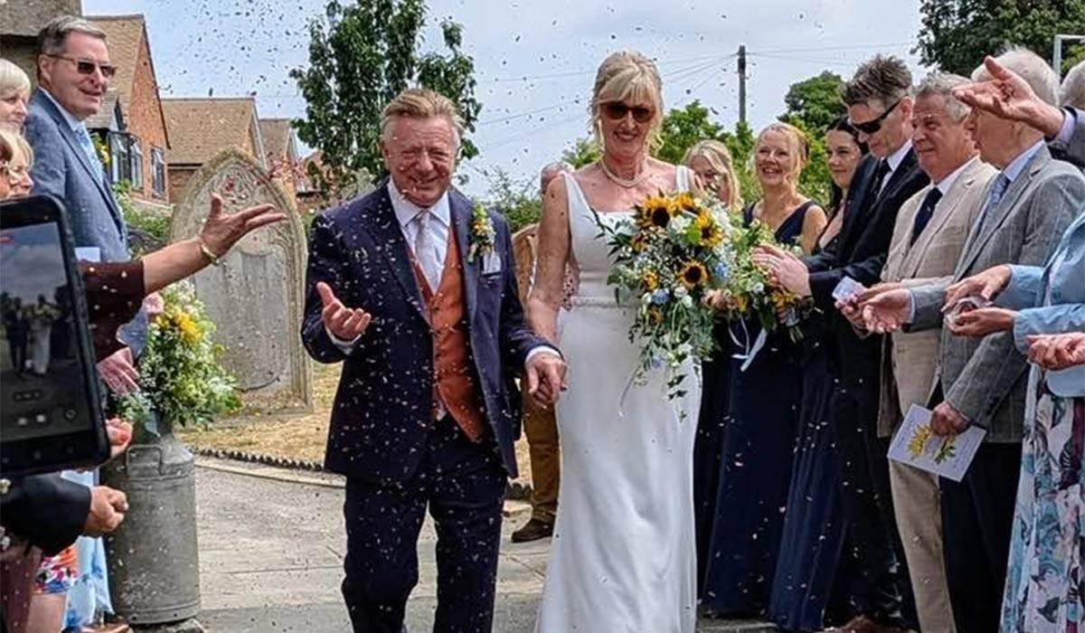 Coronation Street's Sean Wilson, 61, marries: Actor who played Martin Platt ties the knot with partner Carol in idyllic countryside wedding