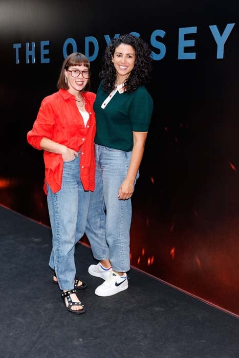 Gillian Henderson and Alannah White pictured at the Irish premiere screening of Christopher Nolan’s The Odyssey at The Irish Film Institute, Dublin. Pic: Andres Poveda