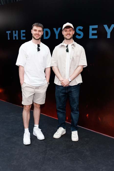 Daniel Godfrey and Matthew Godfrey pictured at the Irish premiere screening of Christopher Nolan’s The Odyssey at The Irish Film Institute, Dublin. Pic: Andres Poveda