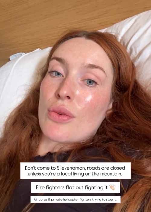 Roz Purcell's scary update as wildfires rage in her area