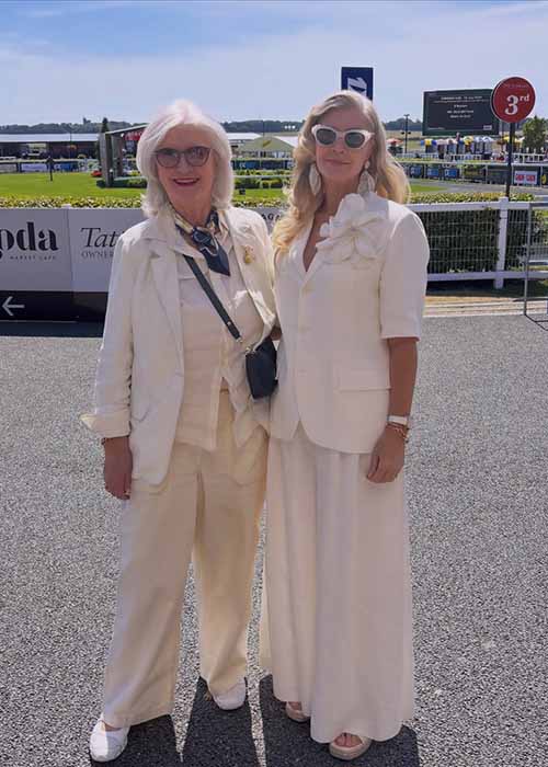Radiant Yvonne Connolly twins with stylish mum at the races