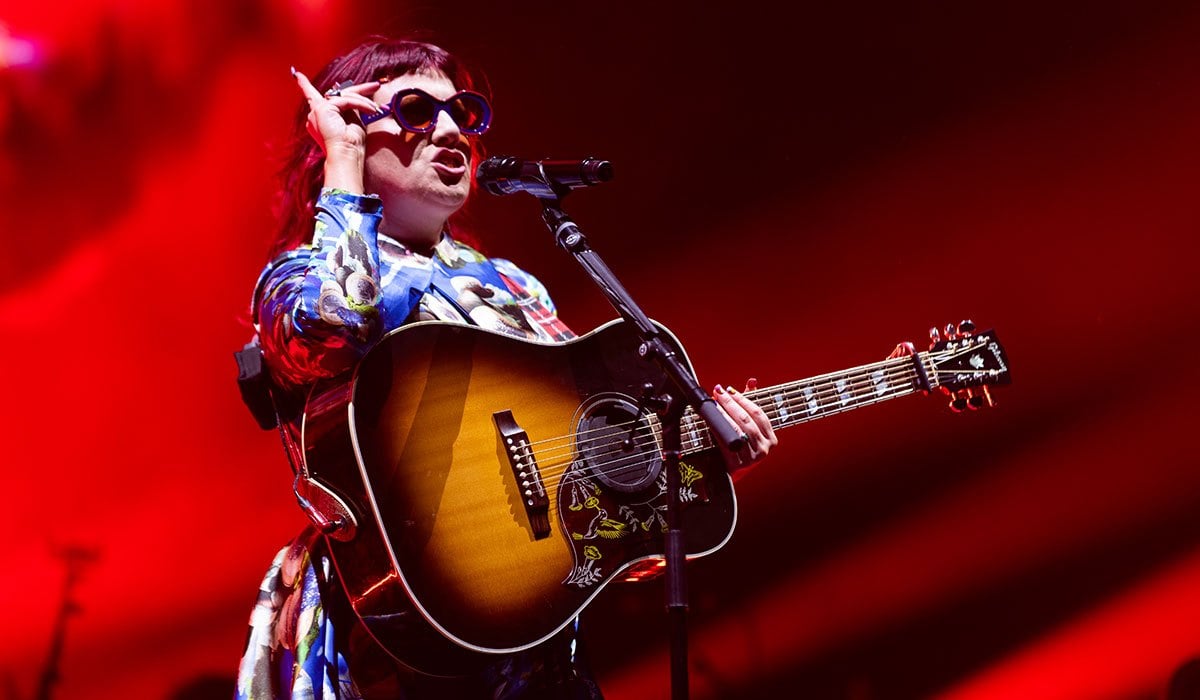 STRADBALLY, IRELAND - AUGUST 29: CMAT performs at Electric Picnic 2026 at Stradbally Hall on August 29, 2026 in Stradbally, Ireland. (Photo by Kieran Frost/Redferns)