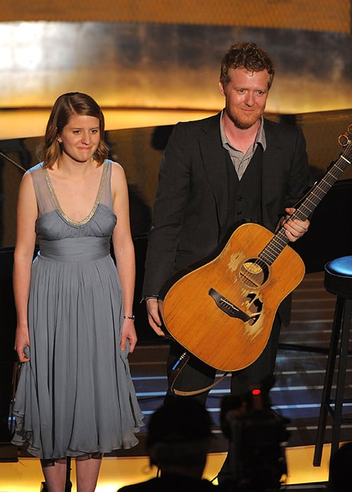 HOLLYWOOD - FEBRUARY 24: Musicans Marketa Irglova and Glen Hansard onstage during the 80th Annual Academy Awards at the Kodak Theatre on February 24, 2008 in Los Angeles, California. (Photo by Michael Caulfield/WireImage)