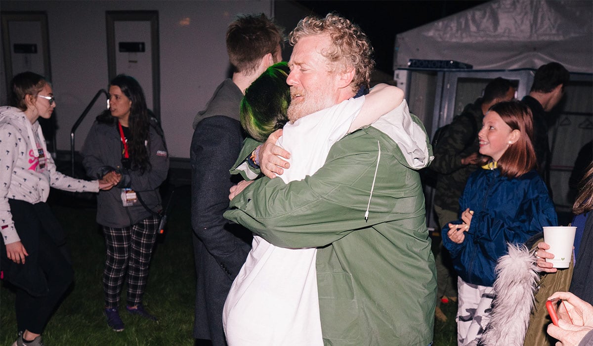 Glen Hansard and Billie Eilish. Pic: Maggie Baird/Instagram