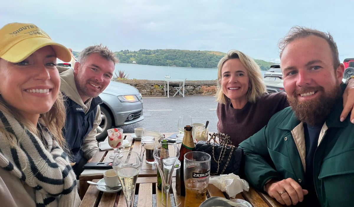 Jessica O'Mahony, Peter O'Mahony, Wendy Lowry, and Shane Lowry. Pic: Wendy Lowry/Instagram