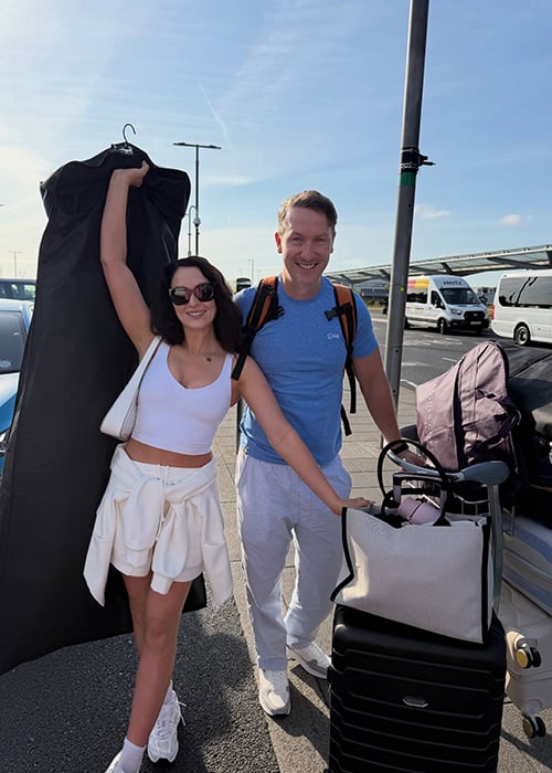 Laura Fox and Brian Moran head to Rome. Pic: Laura Fox/Instagram