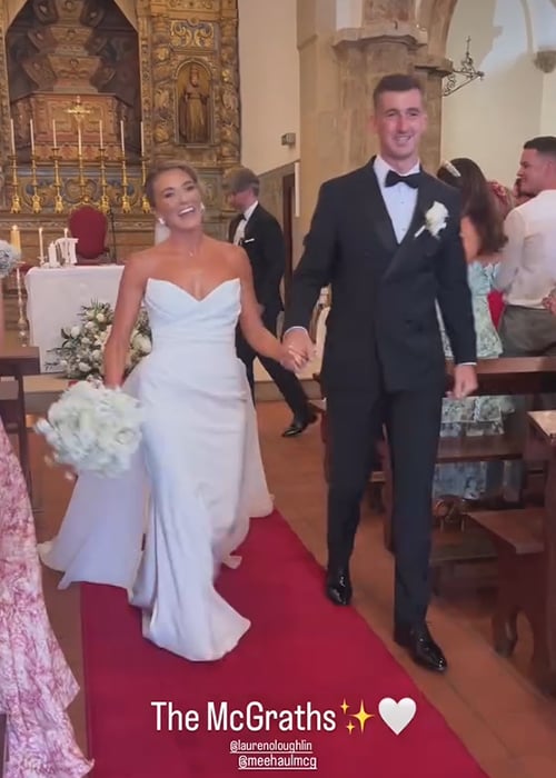 Meehaul McGrath and Lauren O'Loughlin's wedding. Pic: Meehaul McGrath/Instagram