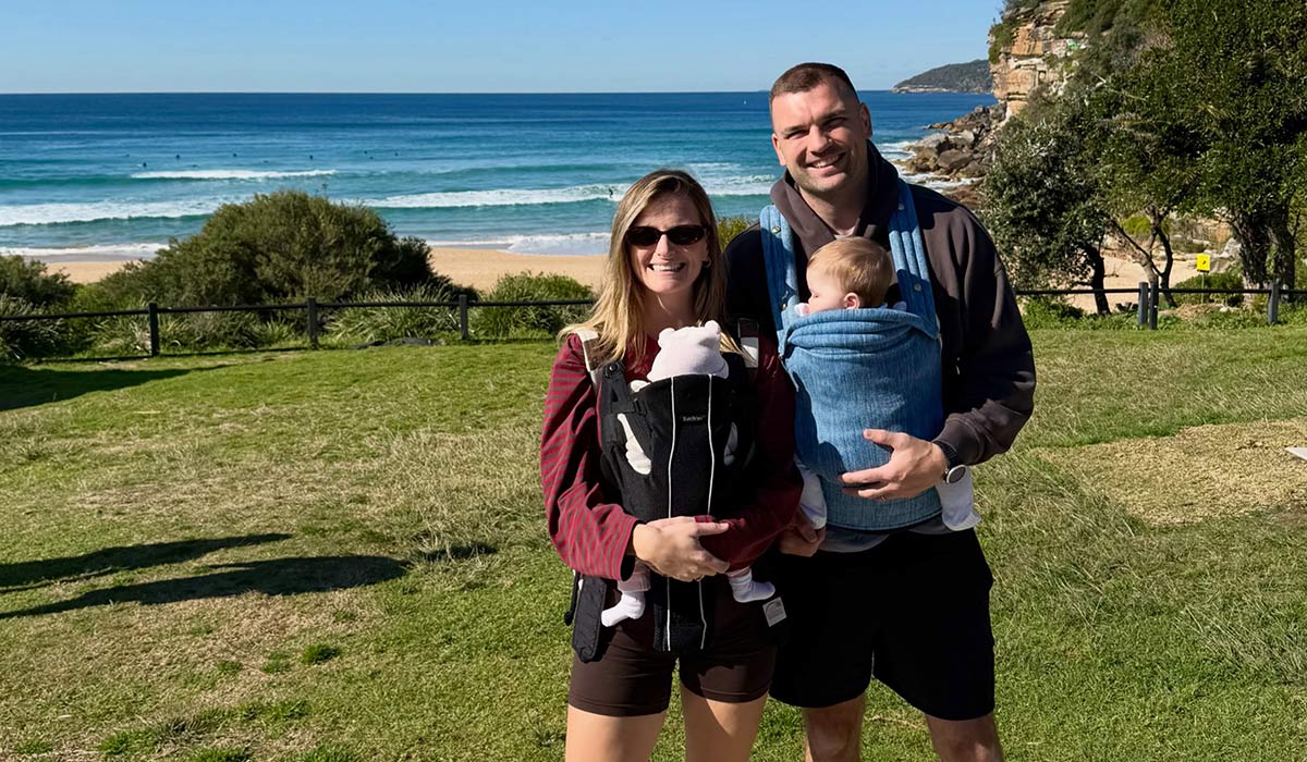Tadhg Beirne with his sister Jen in Australia. Pic: Harriet Beirne / Instagram