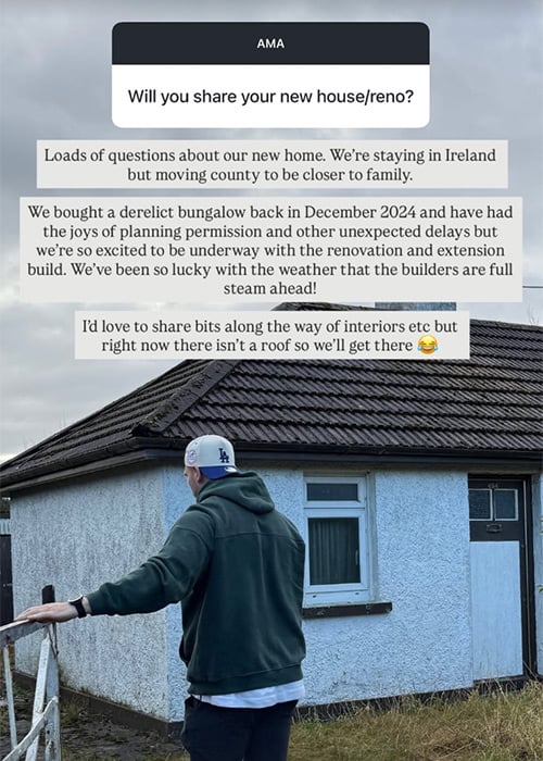 Harriet and Tadhg Beirne's house plans. Pic: Harriet Beirne / Instagram