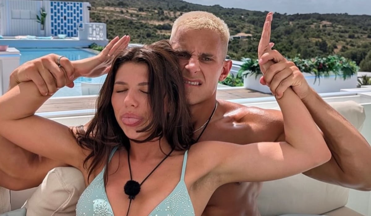 Fitzy and Lola on Love Island. Pic: Fitzy / Instagram