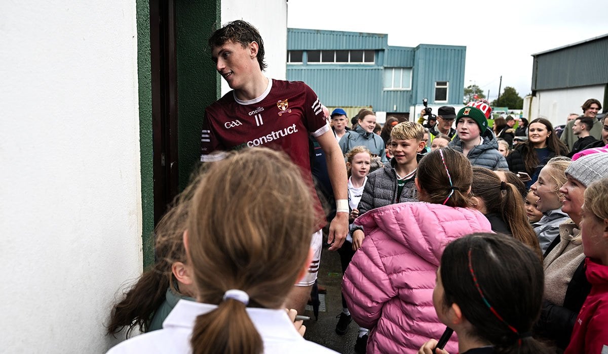 6 September 2026; Kobe McDonald of Crossmolina Deel Rovers with supporters after the Connacht Gold Senior Club Championship Group 3 match between Crossmolina Deel Rovers of Mayo and Mayo Gaels of Mayo at Charlestown Sarsfields GAA, Fr O'Hara Park, Charlestown in Mayo. Photo by Paul Phelan/Sportsfile
