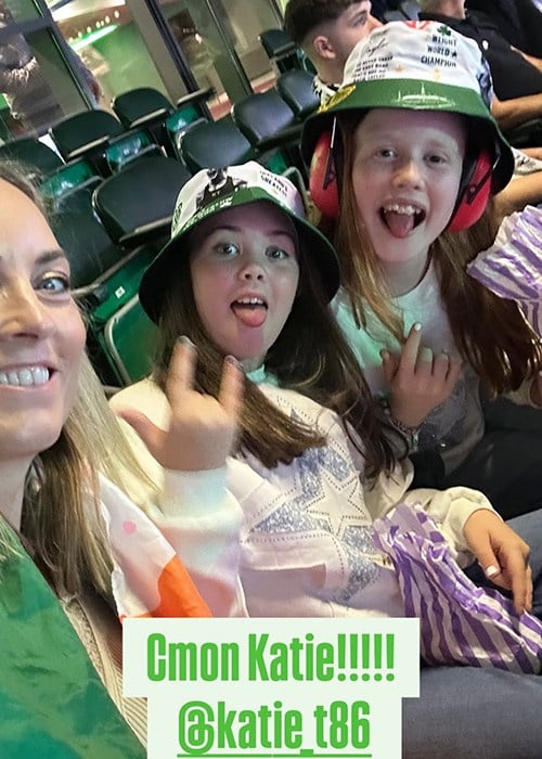 Kathryn Thomas at Katie Taylor's fight. Pic: Kathryn Thomas/Instagram