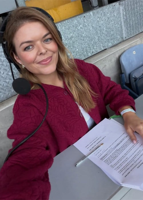 Doireann Garrihy at Katie Taylor's fight. Pic: Doireann Garrihy/Instagram